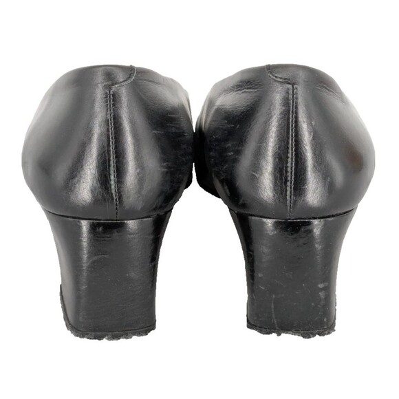 ALMALFI Pumps Size 9C Black 1 1/2 " Heel Leather Italy Designer Cocktail Party - Picture 5 of 10